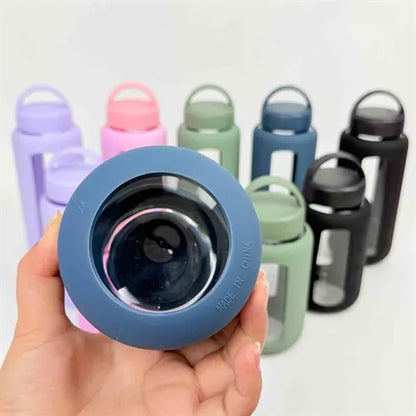 Portable Glass Cup With Silicone Sleeve