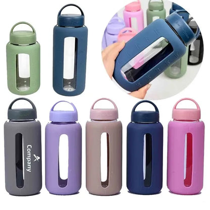 Portable Glass Cup With Silicone Sleeve
