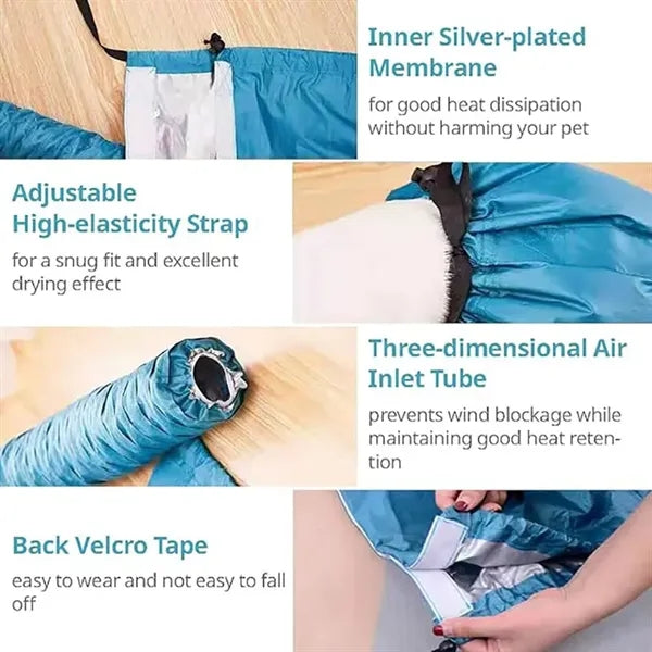 Hands Free Pet Drying Bag