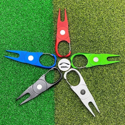 Metal Golf Divot Repair Tool Portable Green Divot Fork