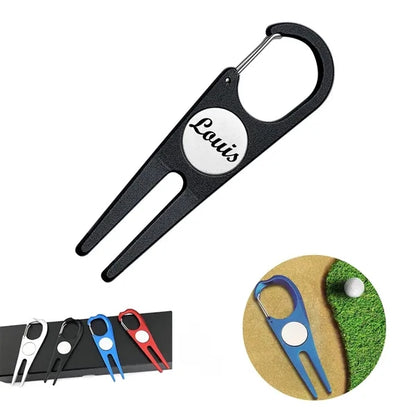 Aluminum Clip Divot Tool with Golf Ball Marker