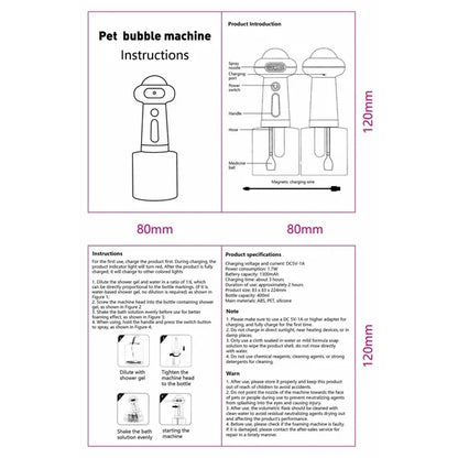 Pet Bath Foam Dispenser