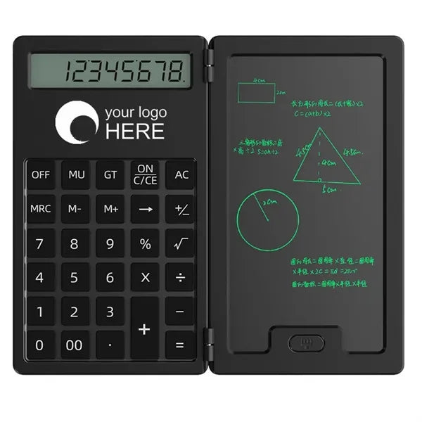 Mini Folding Calculator with LCD Writing Tablet