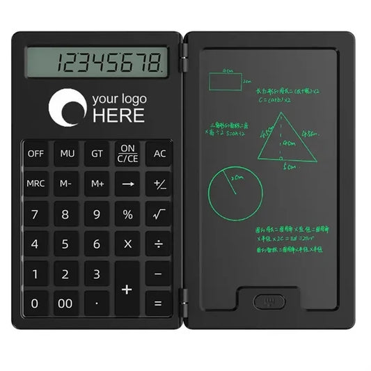 Mini Folding Calculator with LCD Writing Tablet