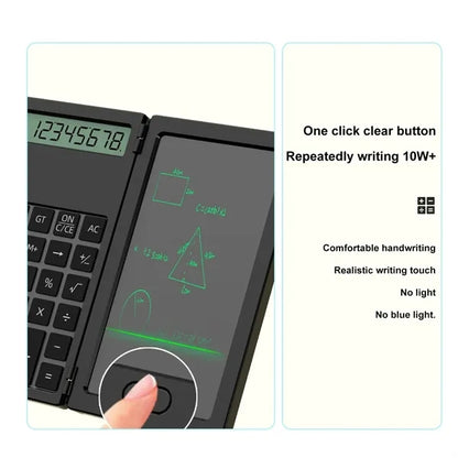 Mini Folding Calculator with LCD Writing Tablet