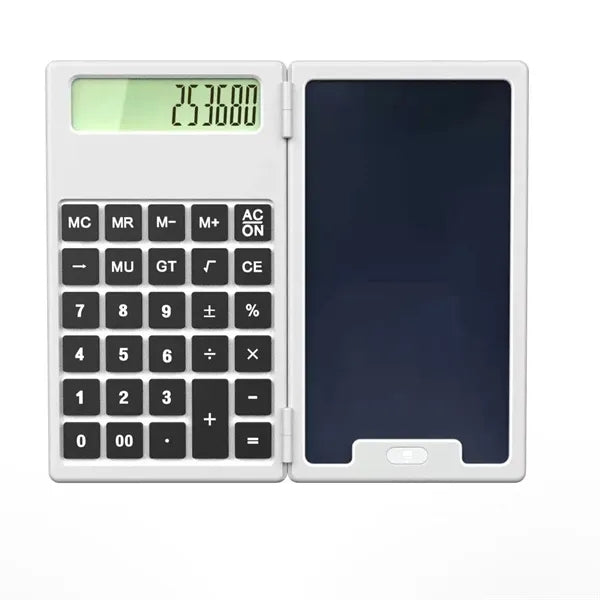 Mini Folding Calculator with LCD Writing Tablet