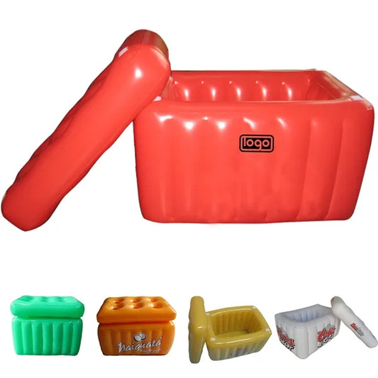 Custom PVC Inflatable Square Beer Ice Bucket