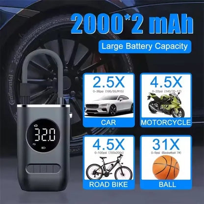 4,000mAh Portable Electric Tyre Inflator