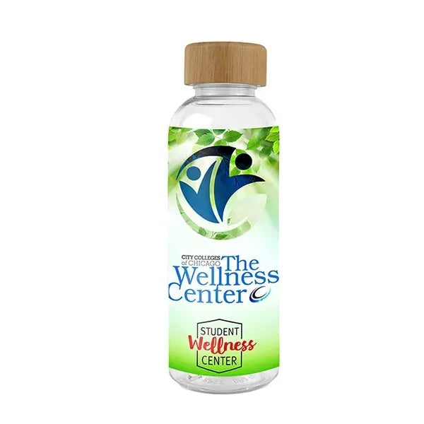 16 oz Recycled RPET Bottle With Bamboo Cap
