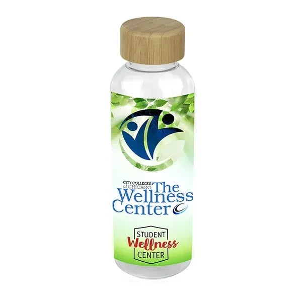 16 oz Recycled RPET Bottle With Bamboo Cap