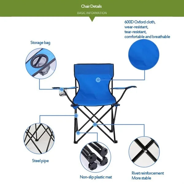 Lightweight Foldable Camping Chair with Carry Bag