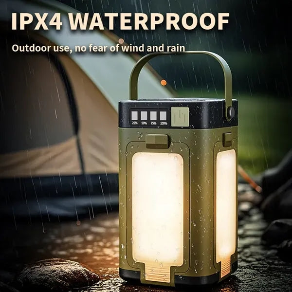 Collapsible Waterproof Solar Camping Lantern with Flashlight