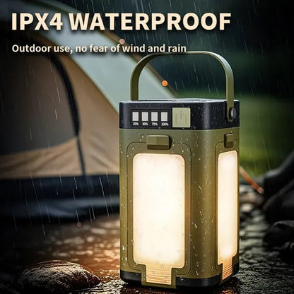 Collapsible Waterproof Solar Camping Lantern with Flashlight