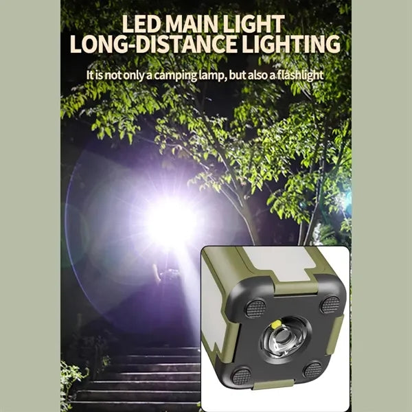 Collapsible Waterproof Solar Camping Lantern with Flashlight