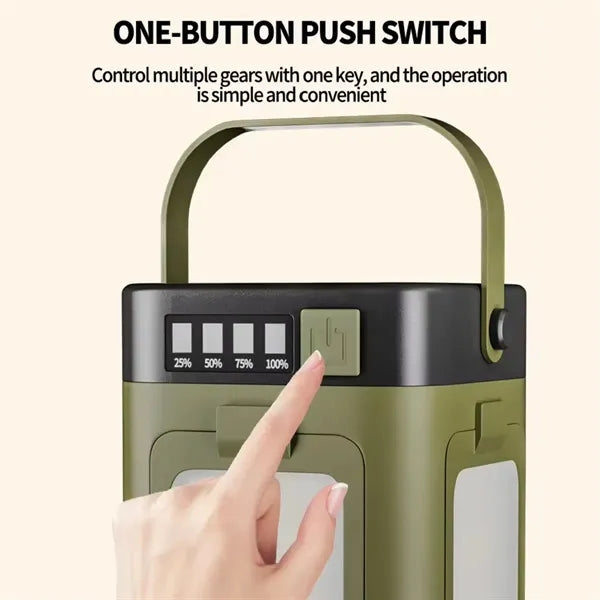 Collapsible Waterproof Solar Camping Lantern with Flashlight