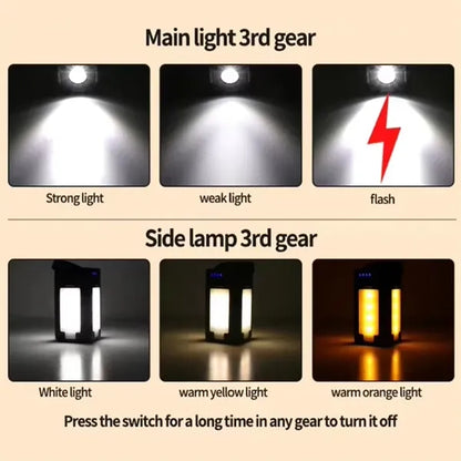 Collapsible Waterproof Solar Camping Lantern with Flashlight