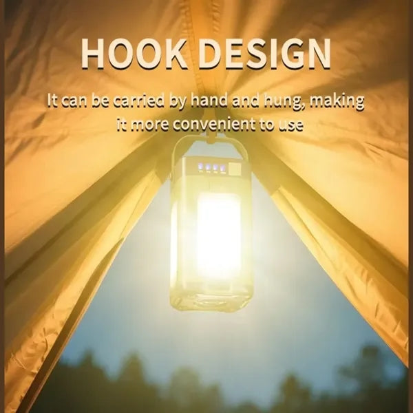 Collapsible Waterproof Solar Camping Lantern with Flashlight