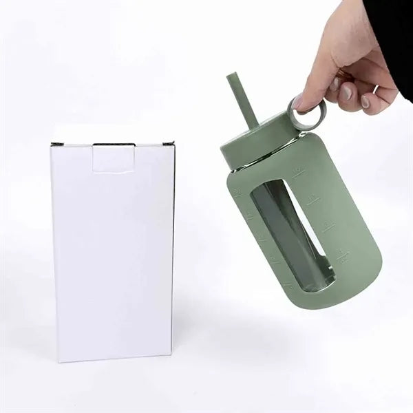 Outdoor Glass Cup With Silicone Sleeve