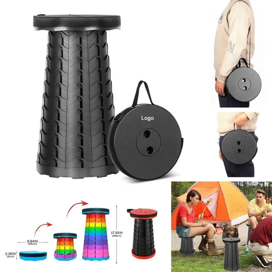 Portable Telescopic Folding Stool with Adjustable Height