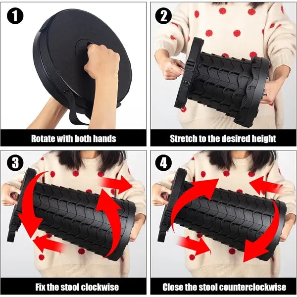 Portable Telescopic Folding Stool with Adjustable Height