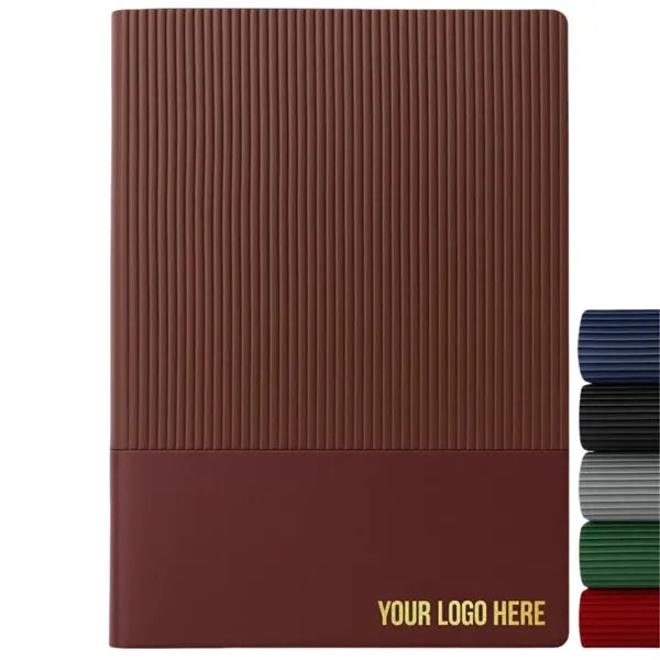 Vertical Striped PU Softcover Notebook
