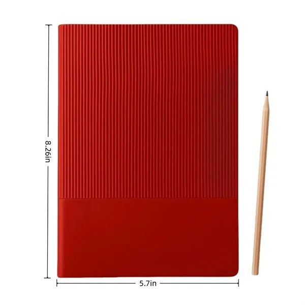 Vertical Striped PU Softcover Notebook