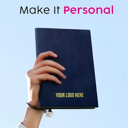 Vertical Striped PU Softcover Notebook