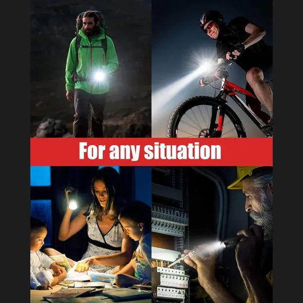 Waterproof Zoomable Bright Tactical Flashlight with 5 Modes