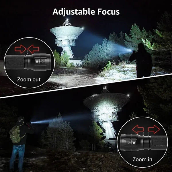 High Lumens LED Tactical Flashlight with Adjustable Focus