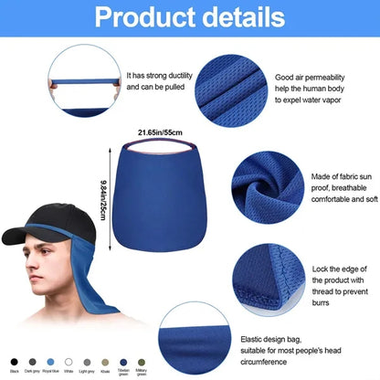 Breathable Wide Elastic Band UV Protection Neck Gaiter Hat