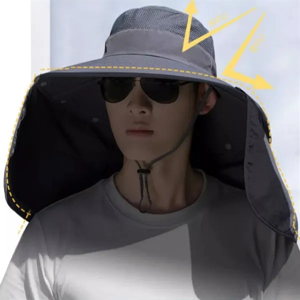 Lightweight Quick-dry Sun Hat with Detachable Neck Flap