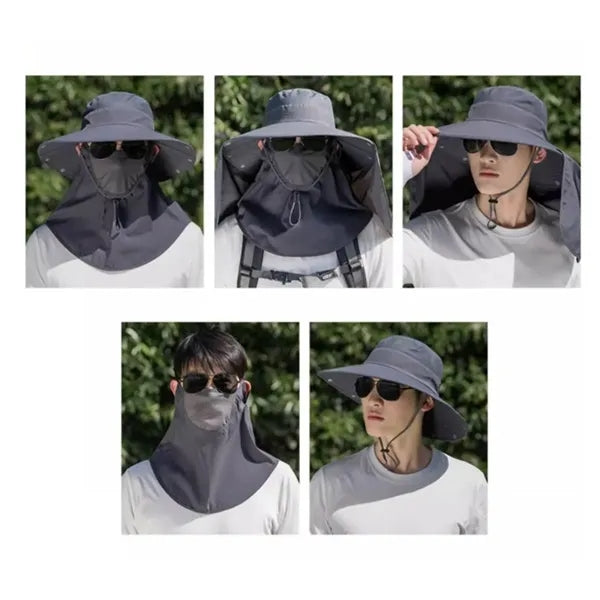 Lightweight Quick-dry Sun Hat with Detachable Neck Flap