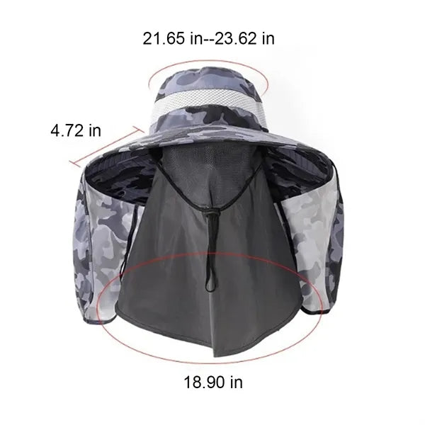 Lightweight Quick-dry Sun Hat with Detachable Neck Flap