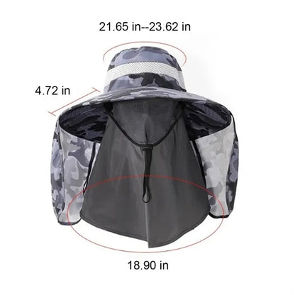 Lightweight Quick-dry Sun Hat with Detachable Neck Flap