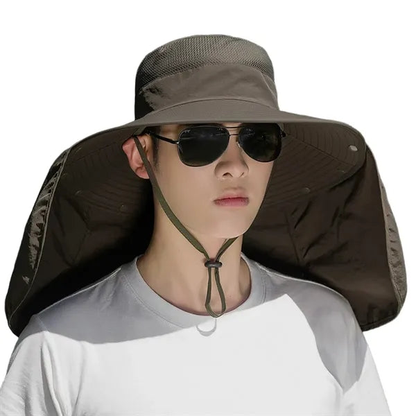Lightweight Quick-dry Sun Hat with Detachable Neck Flap