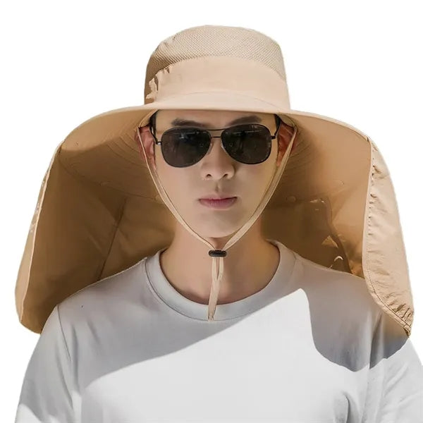 Lightweight Quick-dry Sun Hat with Detachable Neck Flap