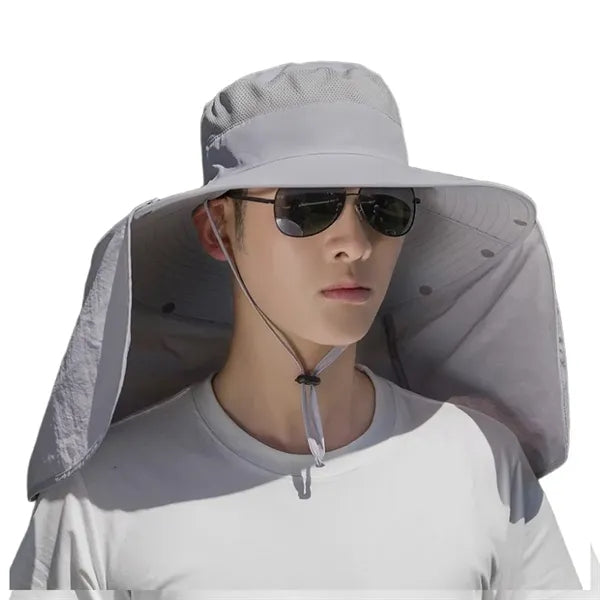 Lightweight Quick-dry Sun Hat with Detachable Neck Flap