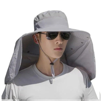 Lightweight Quick-dry Sun Hat with Detachable Neck Flap
