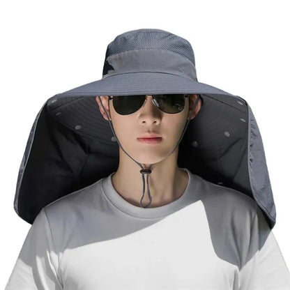 Lightweight Quick-dry Sun Hat with Detachable Neck Flap