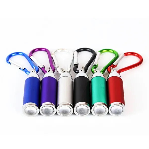 Mini Zoomable LED Flashlight Keychain with Carabiner