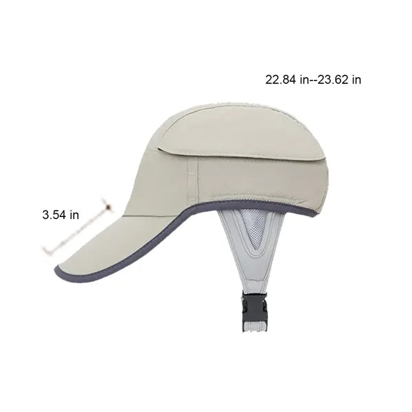 Durable Waterproof Breathable Baseball Cap with Chin Strap