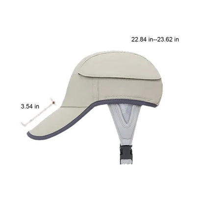 Durable Waterproof Breathable Baseball Cap with Chin Strap