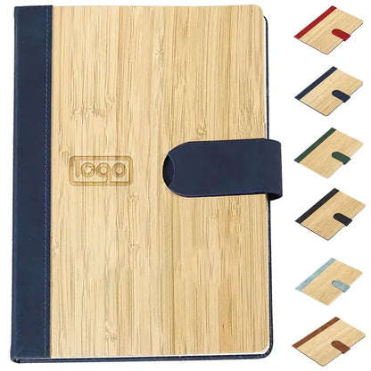 Bamboo Cover Magnetic Closure Notebook