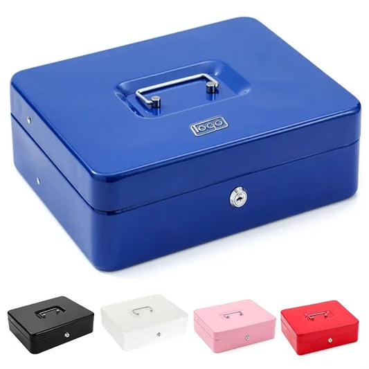 Small Cash Box W/ Lock And Slot