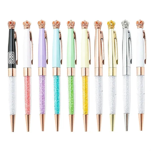 Crystal Crown Retractable Ballpoint Pen