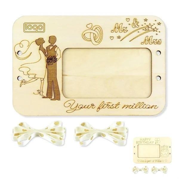 Wooden Wallet Cash Gift - Birthday & Wedding Present