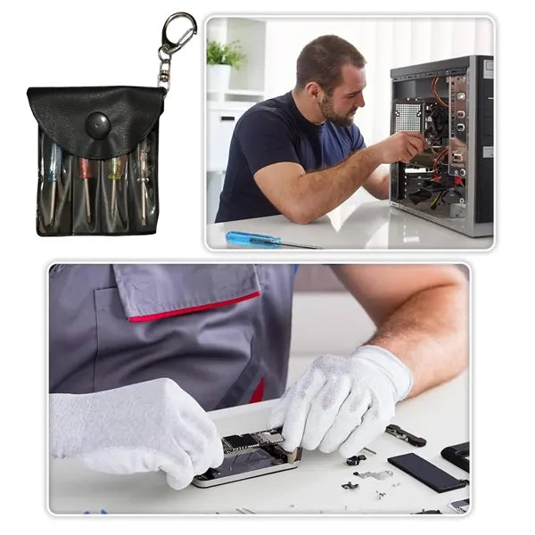4-Piece Mini Screwdriver Tool Set W/ Storage Pouch