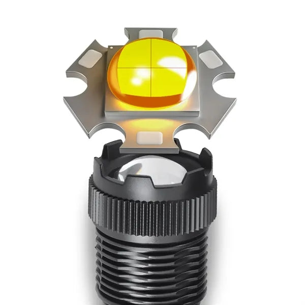 USB-C Waterproof Tactical COB Zoom Flashlight for Outdoors