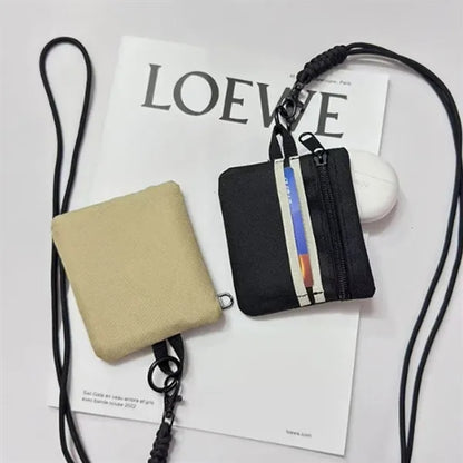 Waterproof Mini Oxford Zipper Wallet with Detachable Lanyard
