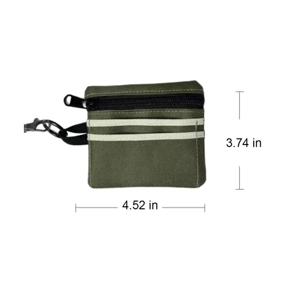 Waterproof Mini Oxford Zipper Wallet with Detachable Lanyard